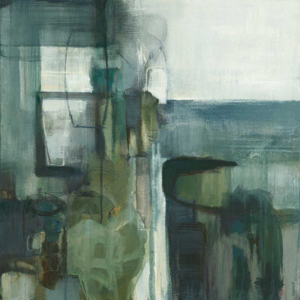 Wall Art Painting id:157937, Name: Blue Geometry, Artist: Burris, Terri