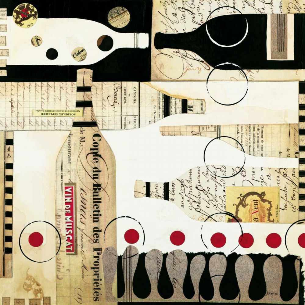 Art Print: Deco Vino I