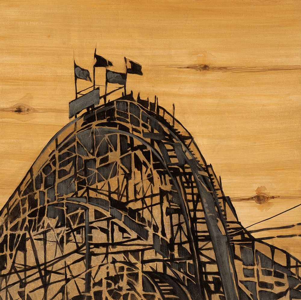 Wall art: Vintage Roller Coaster, by Jardine, Liz