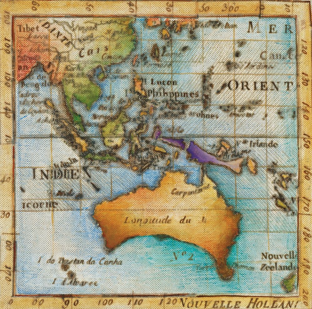 Wall art: World Map II, by Jardine, Liz