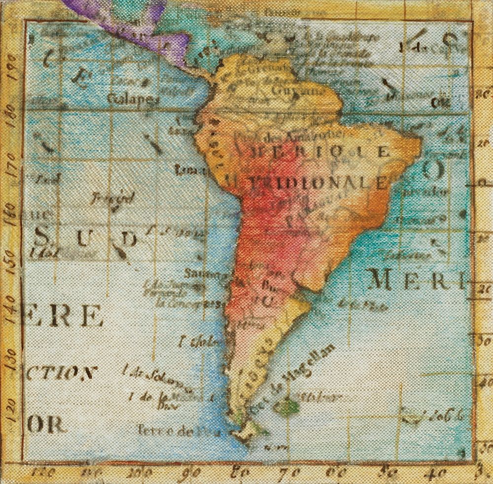 Wall art: World Map III, by Jardine, Liz