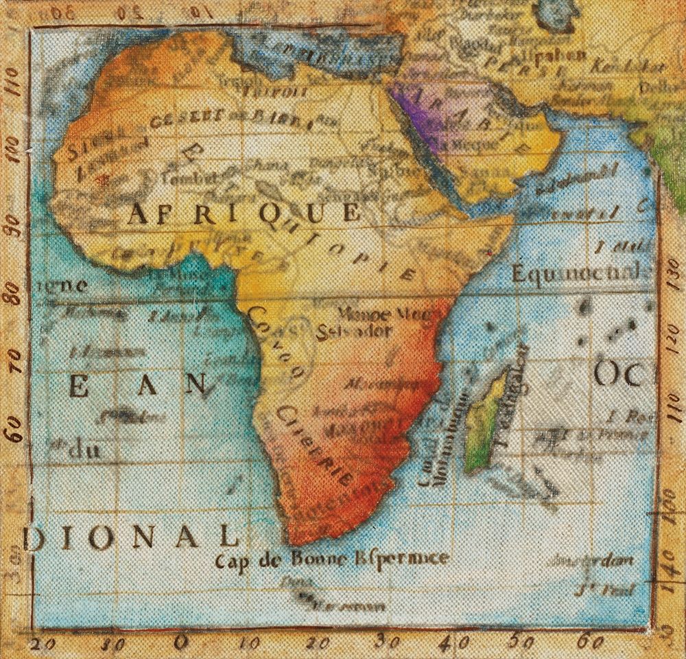 Wall art: World Map IV, by Jardine, Liz