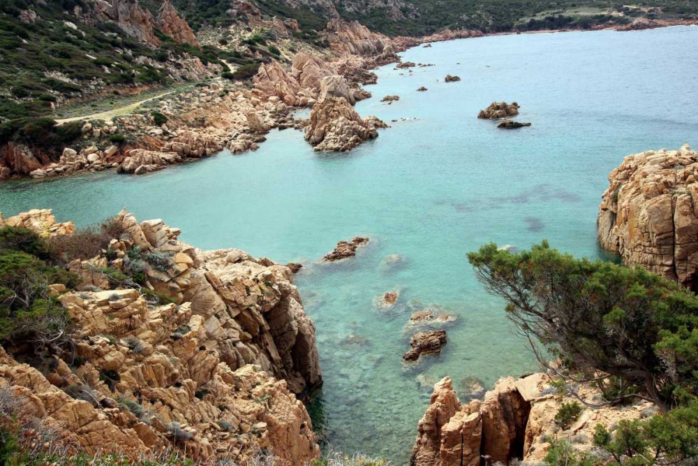 Wall Art Painting id:172318, Name: Rocky cliffs on turquoise sea in Sardinia Island, Artist: Giovanni, Saiu