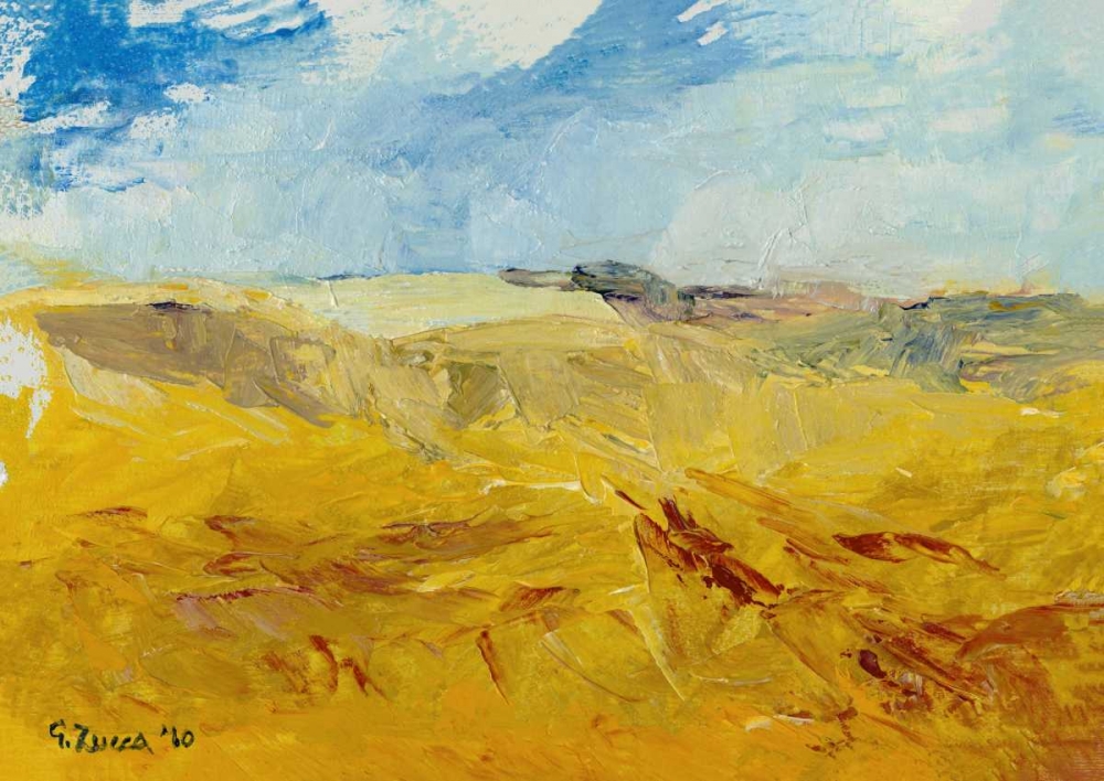 Wall Art Painting id:170389, Name: Yellow field color island sardinia italy, Artist: Zucca, Gianfranco