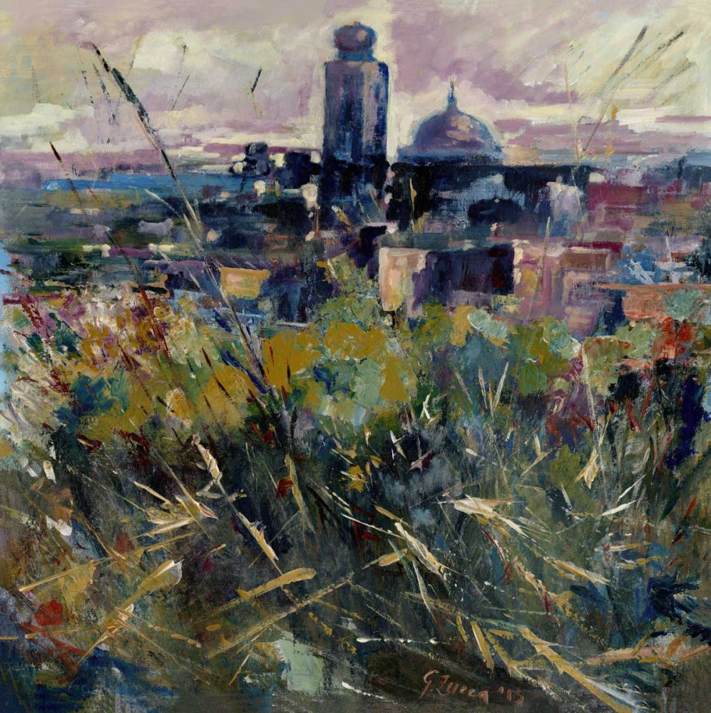 Wall Art Painting id:170393, Name: Old Town oristano View sardinia sea, Artist: Zucca, Gianfranco