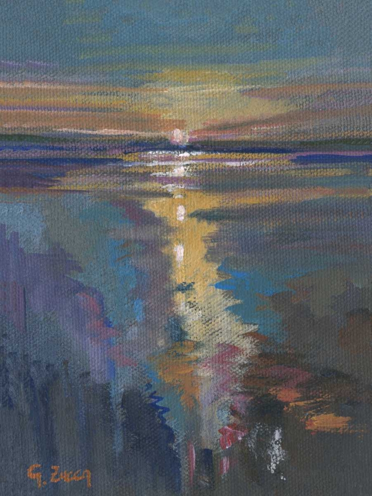 Wall Art Painting id:170398, Name: Sunset on the Sea sardinia italy, Artist: Zucca, Gianfranco