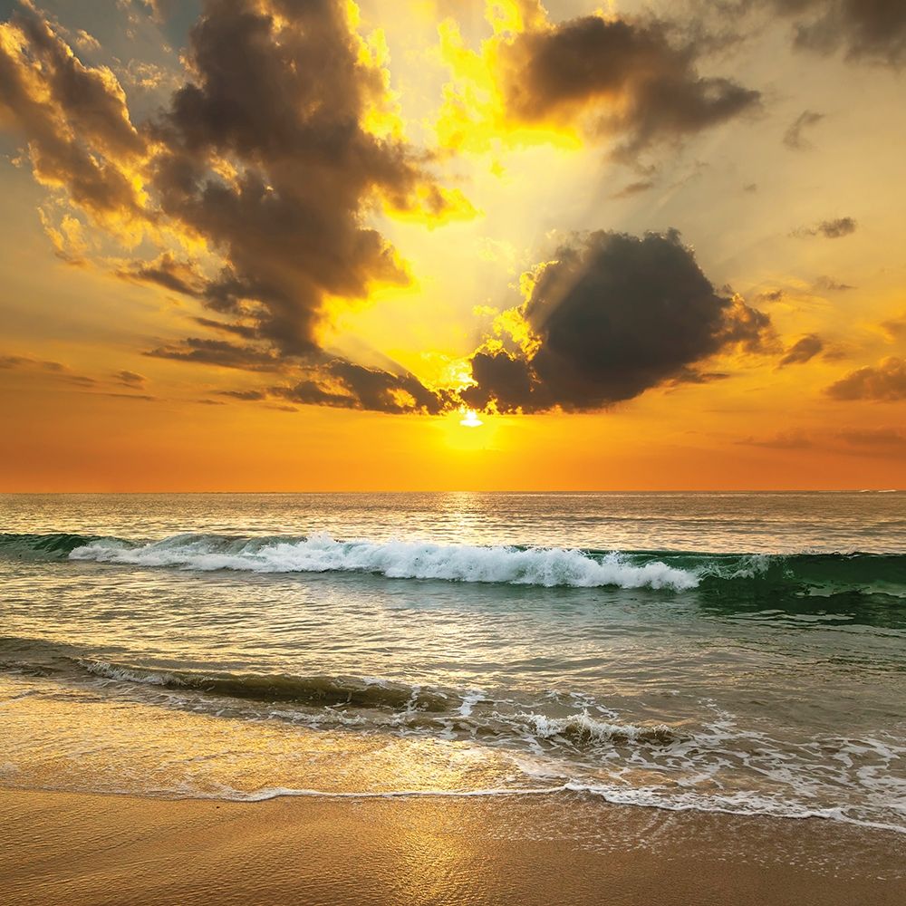 Wall art: Sunset Over the Sea, by Below, S. 