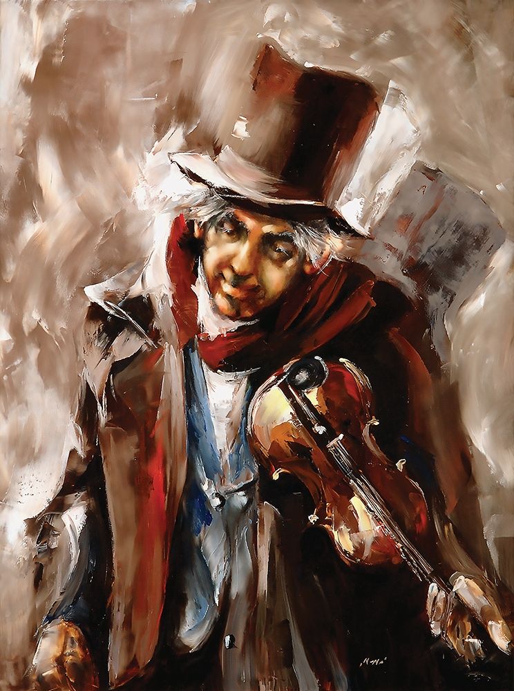 Wall Art Painting id:246786, Name: The Fiddler, Artist: Sipos, Judit
