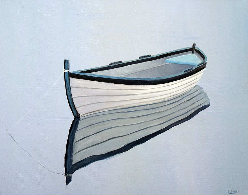 Art Print: Moored Rowboat IV