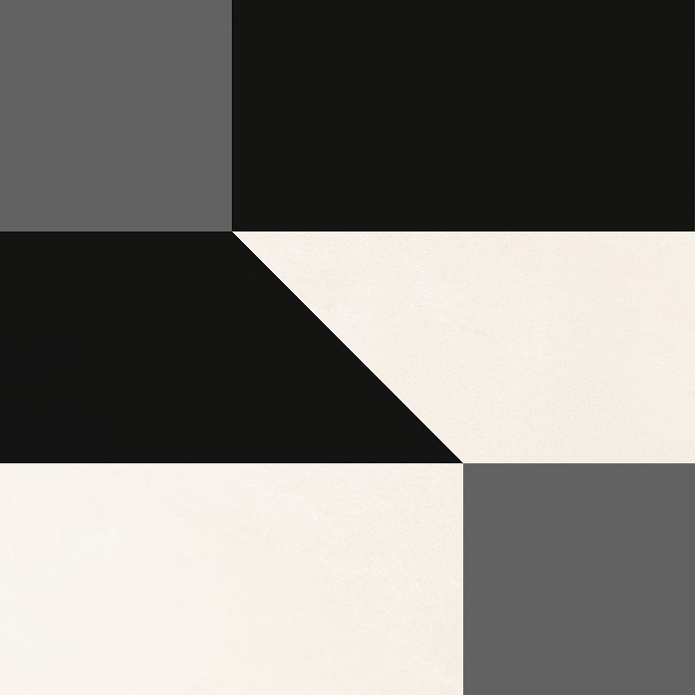 Art Print: Geometric Abstract Black and Grey