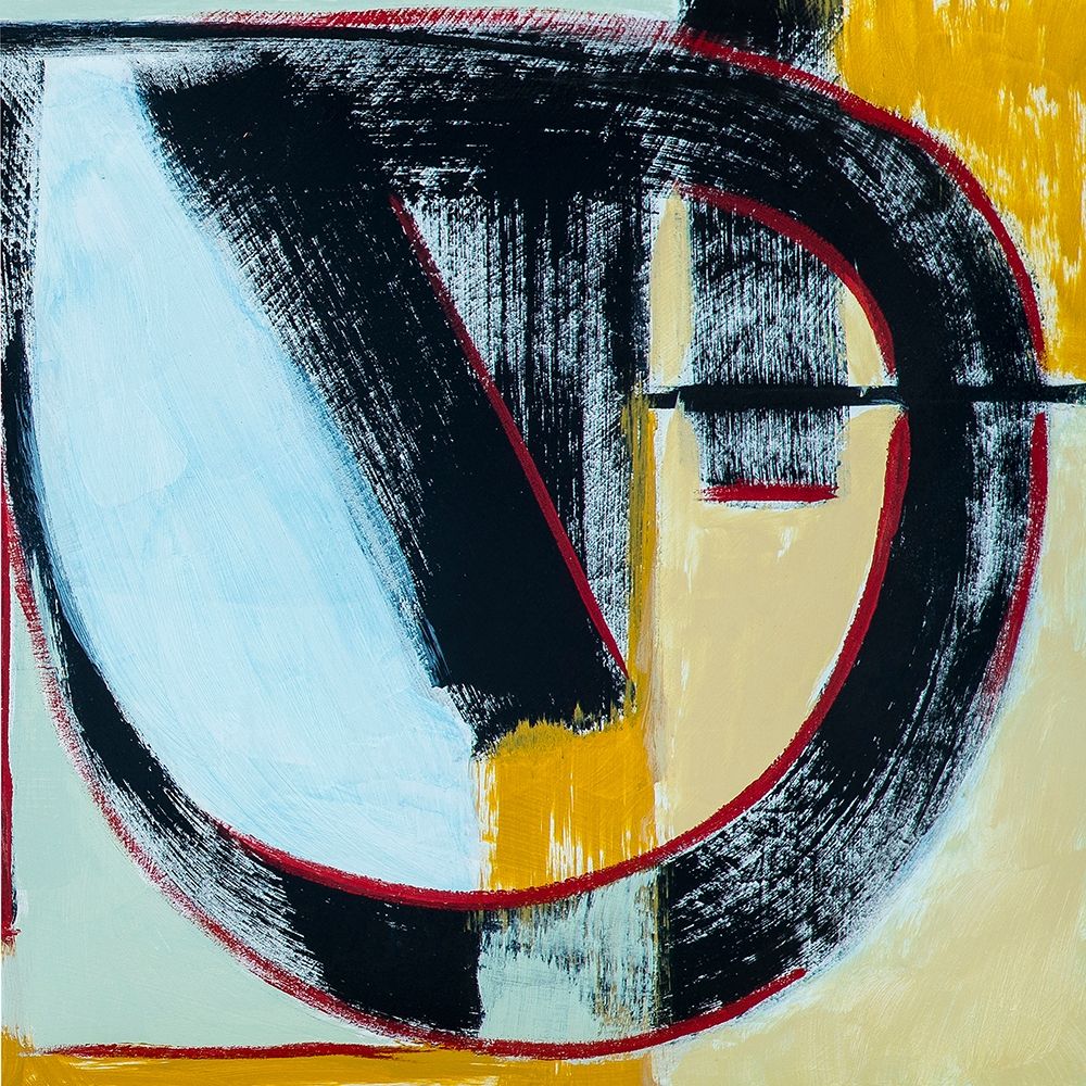 Wall Art Painting id:280794, Name: Abstract of Connected Black Shapes III, Artist: Anonymous