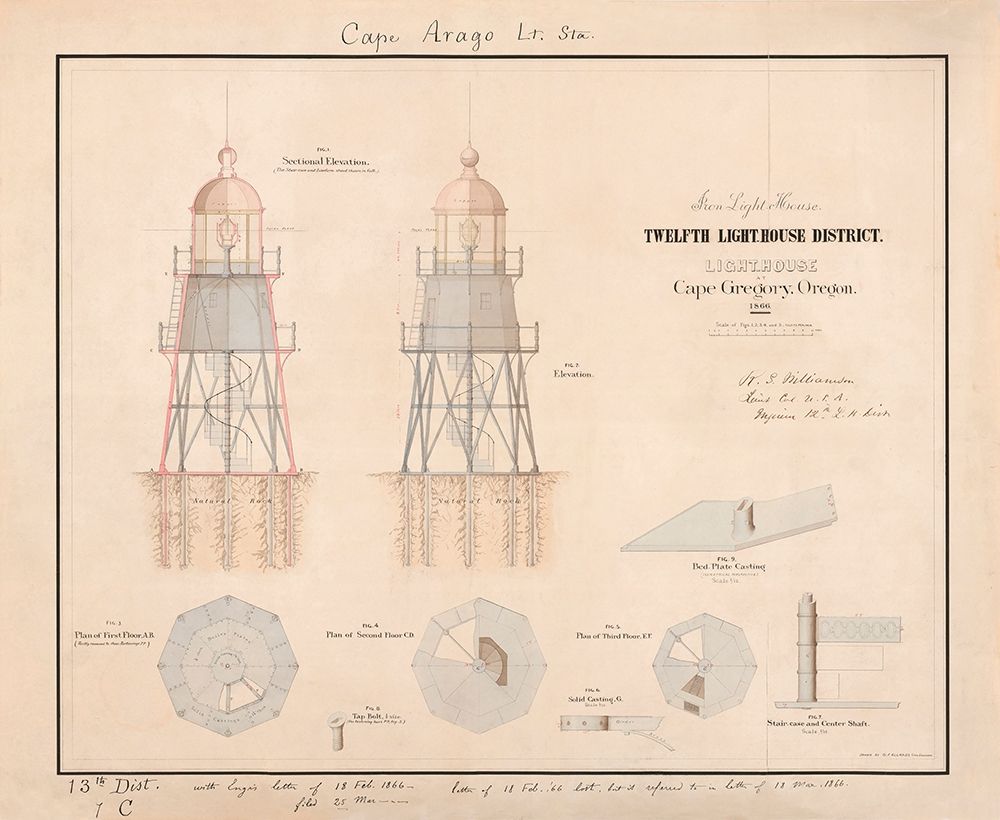 Wall Art Painting id:279061, Name: Cape Arago Light House, Artist: Anonymous