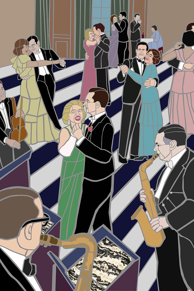 Wall art: Dance Scene, by Mandell, Jonathan