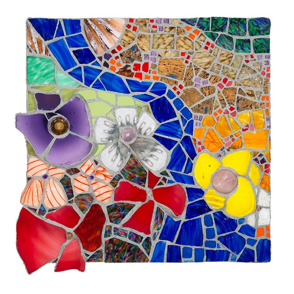 Wall Art Painting id:306718, Name: Floral Landscape with Meandering Stream, Artist: Mandell, Jonathan