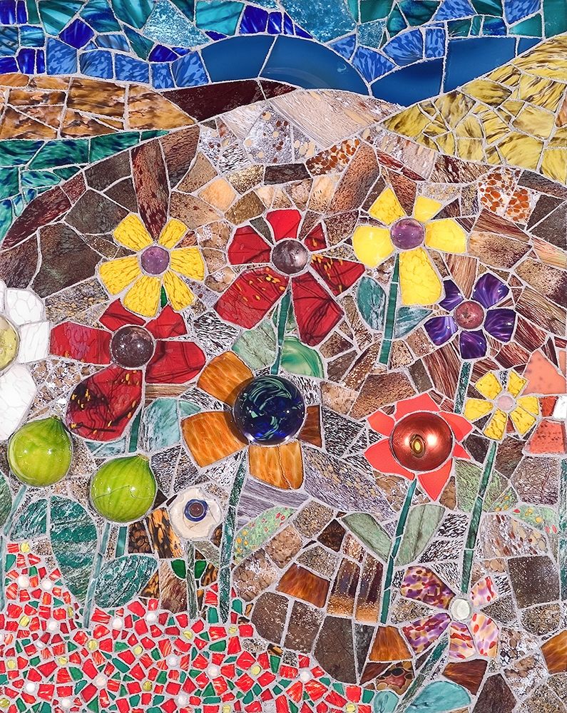 Wall Art Painting id:306722, Name: Mountainscape with Flowers I, Artist: Mandell, Jonathan