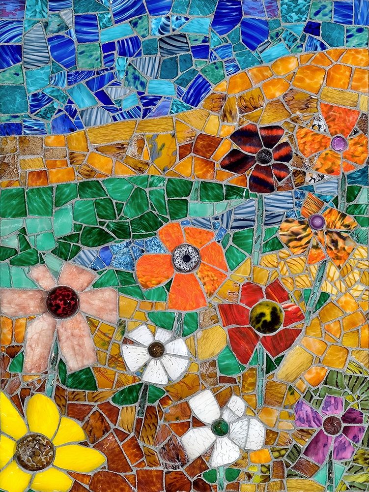 Wall Art Painting id:306723, Name: Mountainscape with Flowers II, Artist: Mandell, Jonathan