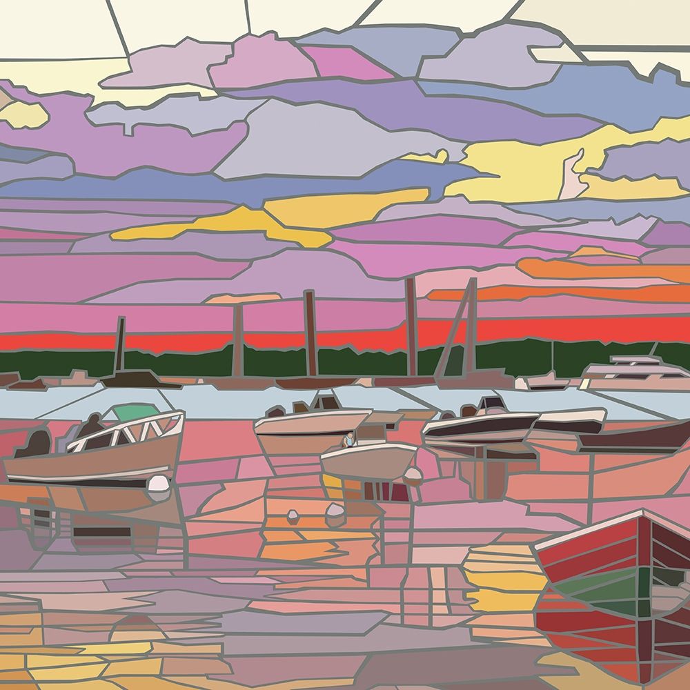 Wall Art Painting id:306724, Name: Nantucket Beach at Dusk, Artist: Mandell, Jonathan