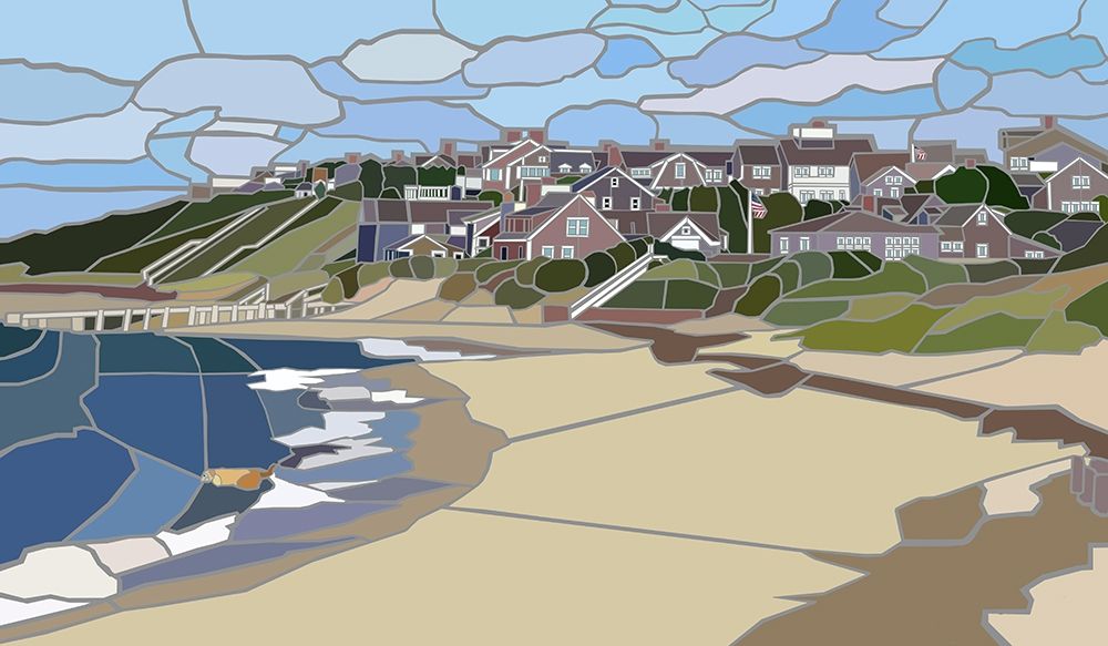 Wall Art Painting id:306725, Name: Nantucket Beach Morning, Artist: Mandell, Jonathan