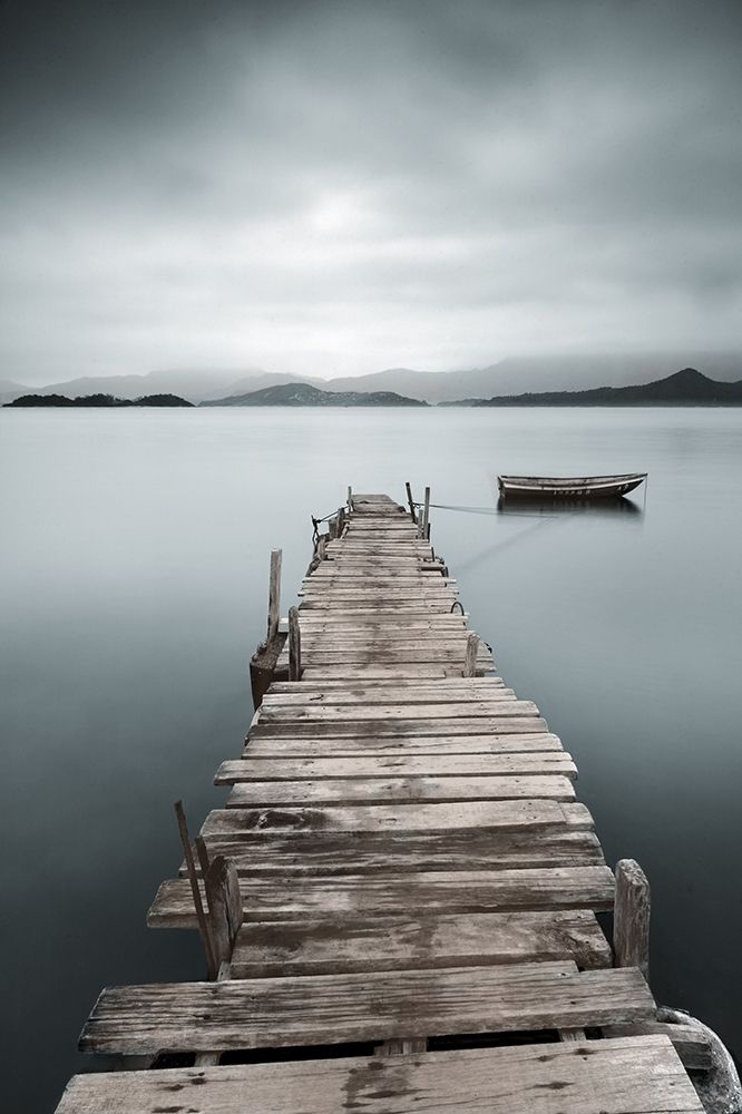 Art Print: Peaceful Pier, Color