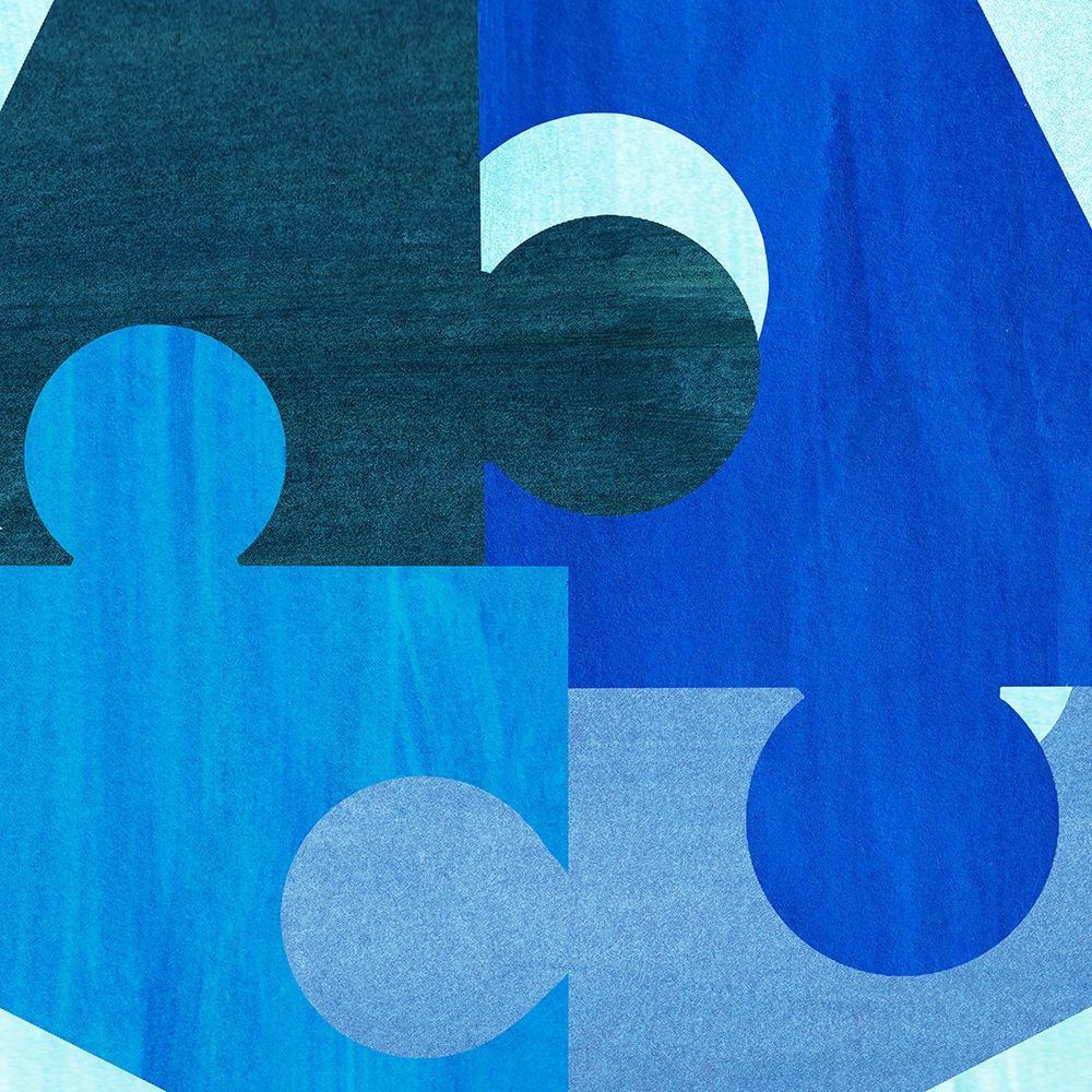 Wall art: Blue and Teal Pattern, by Inuit