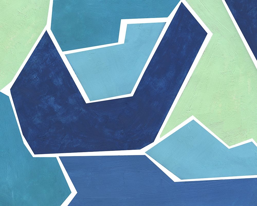 Wall art: Teal and Blue Jigsaw, by Inuit