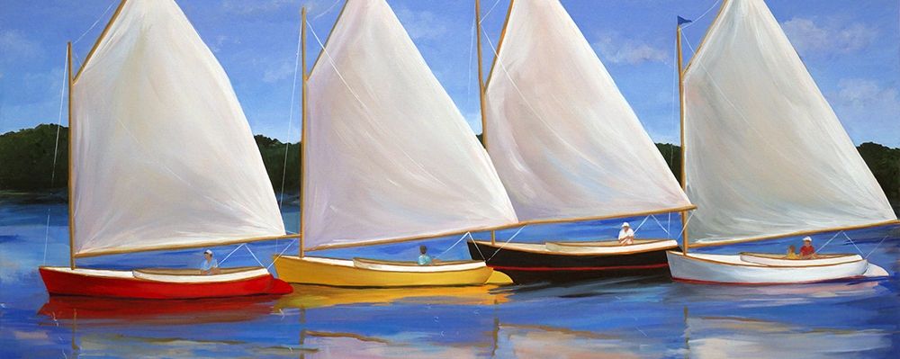 Art Print: Colored Catboats