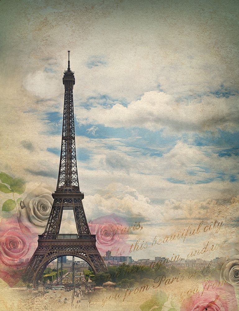 Wall Art Painting id:282346, Name: Eiffel in Rose Sky, Artist: Anonymous