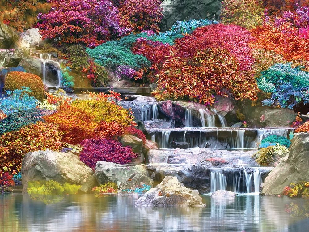 Art Print: Flowering Waterfall