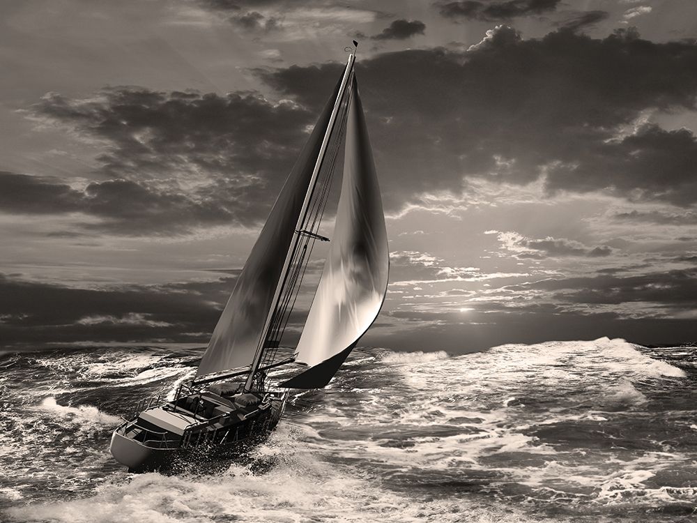 Wall art: Sunrise Sail, by Anonymous