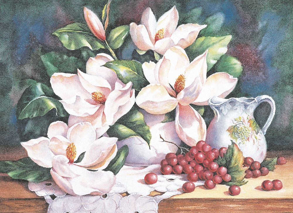 Wall Art Painting id:336765, Name: Flowers and Pitcher, Artist: Unknown