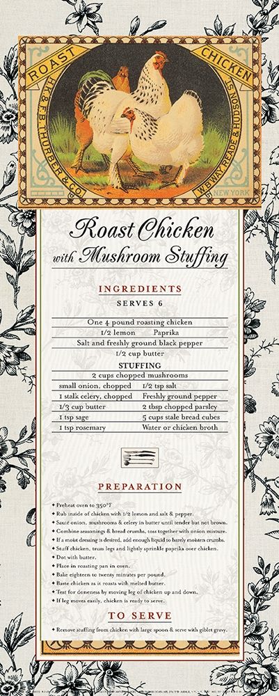 Wall Art Painting id:338739, Name: Roast Chicken, Artist: Unknown