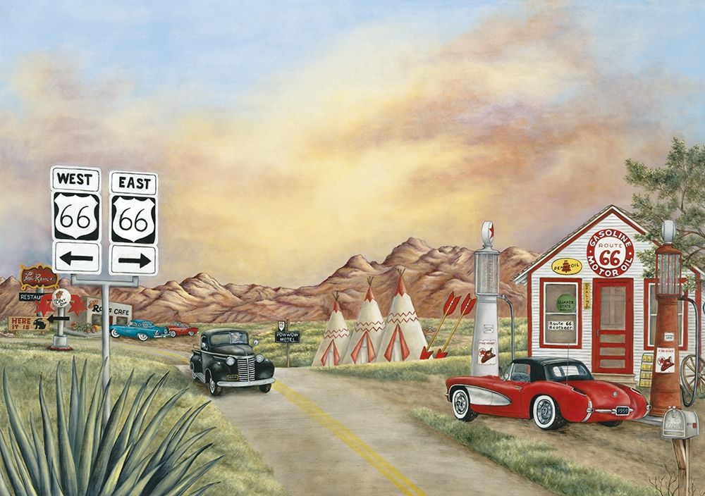 Wall art: Route 66 II, by Unknown