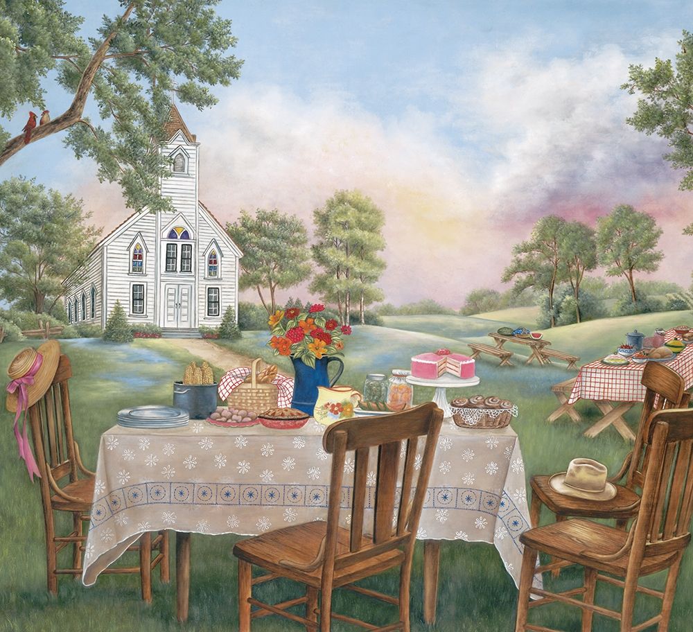 Wall art: Church Picnic, by Unknown