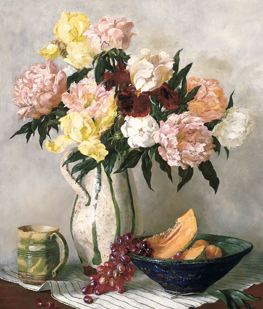 Wall Art Painting id:541201, Name: Flowers And Fruit, Artist: Unknown