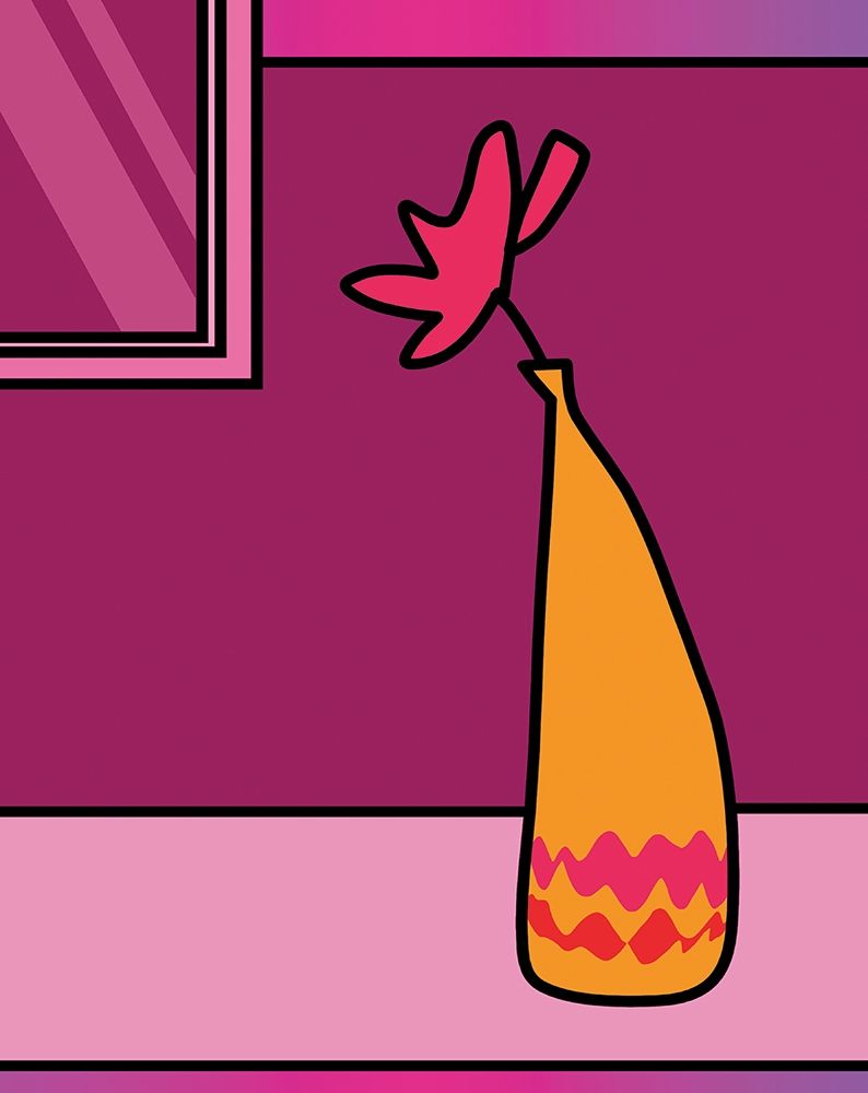 Wall art: Colorful Vase II, by Unknown