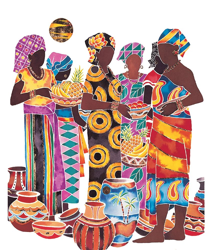 Wall Art Painting id:335488, Name: Women and Jars, Artist: Unknown