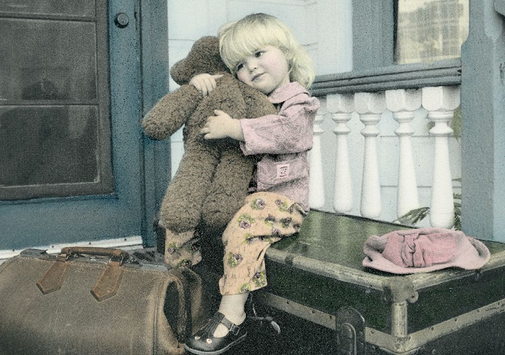Art Print: Girl and Teddy