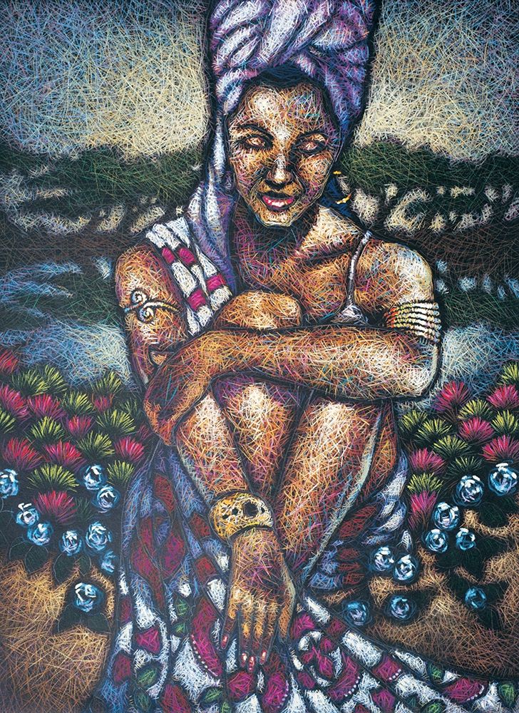 Wall Art Painting id:335554, Name: Nubian Lady Sitting II, Artist: Unknown