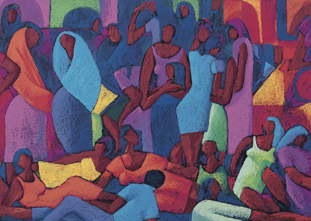 Wall art: Puzzle People, by Unknown