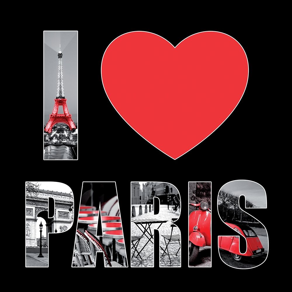 Wall art: I love Paris, by BRAUN Studio