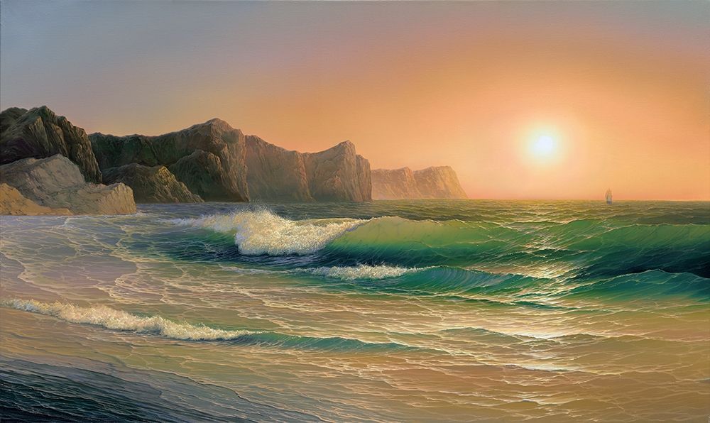 Wall art: Evening wave, by Beregovaya, Elena