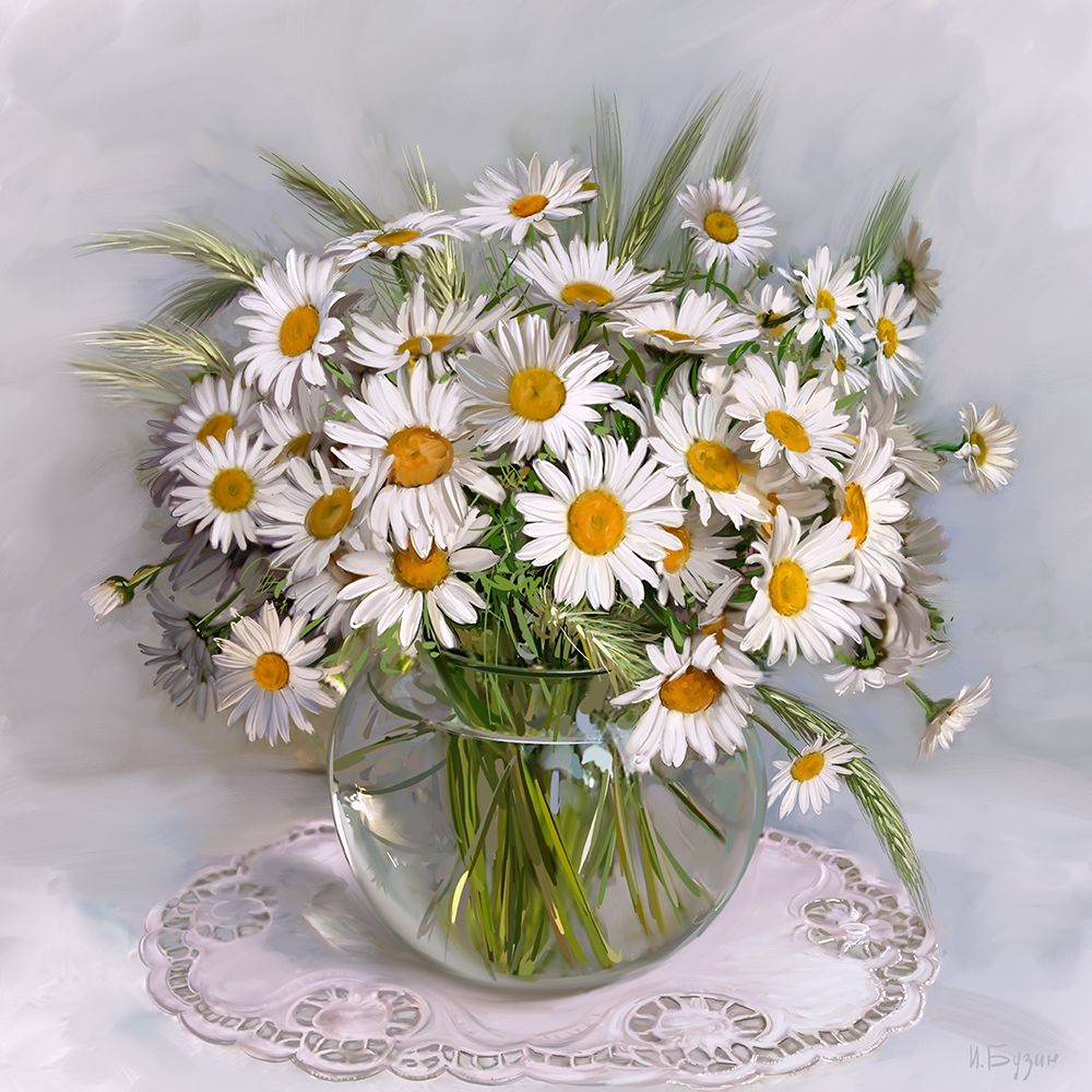 Wall Art Painting id:255850, Name: Daisies, Artist: Buzin, Igor