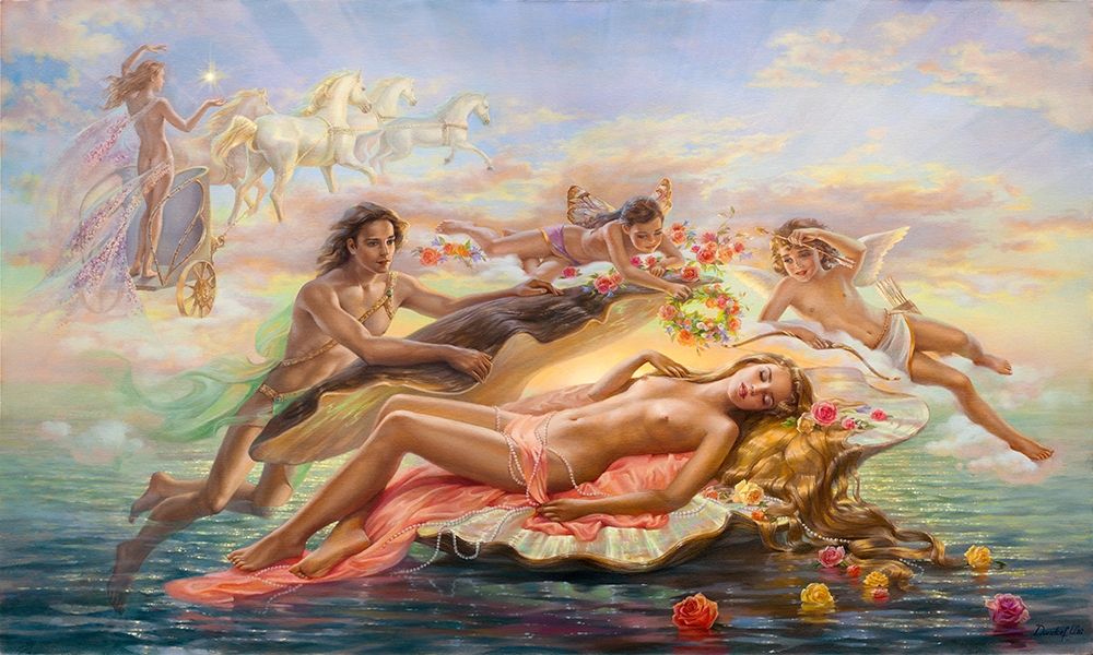 Wall Art Painting id:255886, Name: Goddess of dawn, Artist: Dandorf, Olga