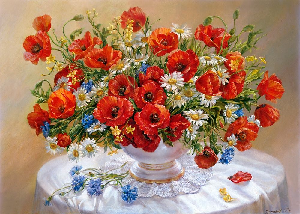 Wall Art Painting id:255870, Name: Poppies, Artist: Dandorf, Olga