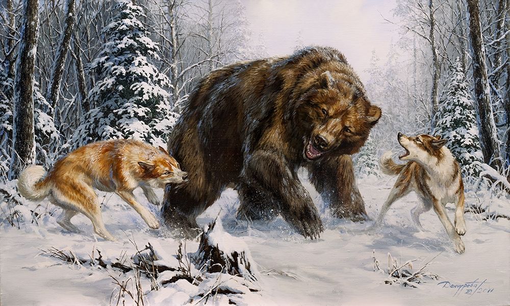 Art Print: ?hevrettes and a bear