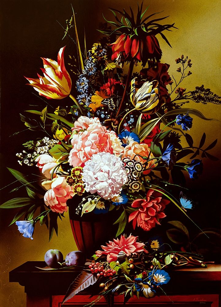 Art Print: Still-life with a mantis