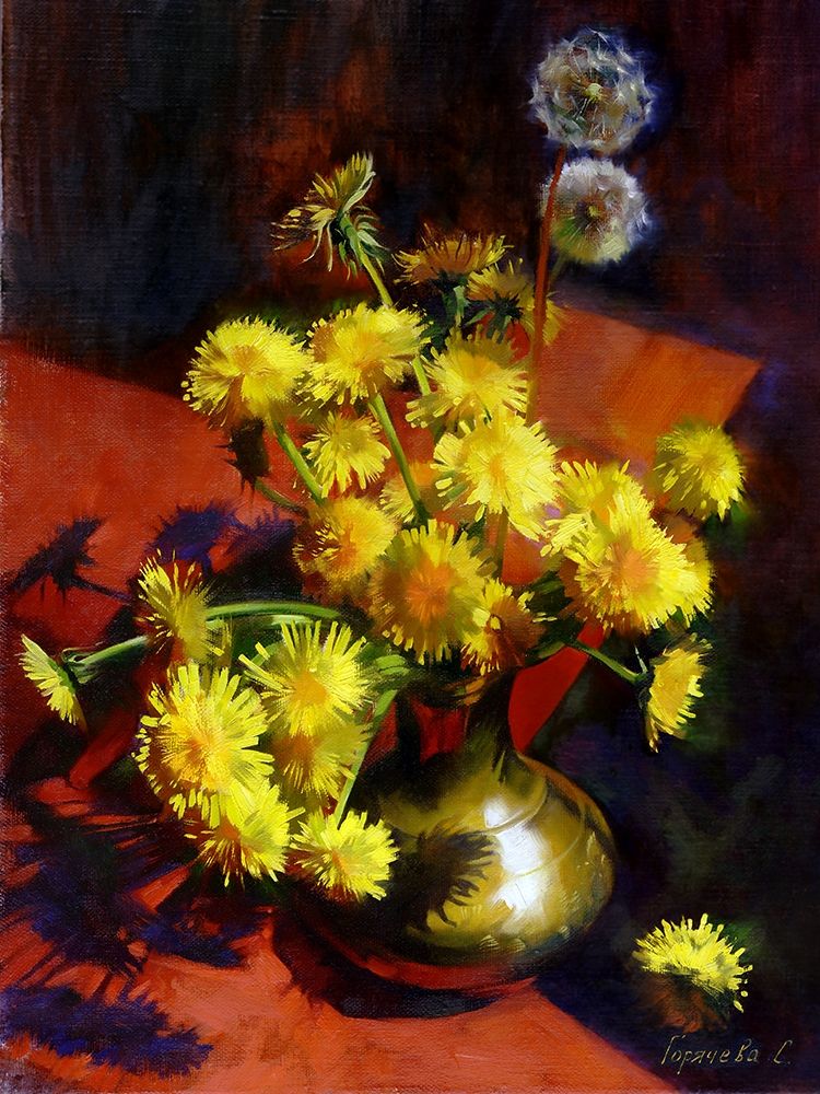 Wall Art Painting id:260965, Name: Dandelions, Artist: Goryacheva, Svetlana