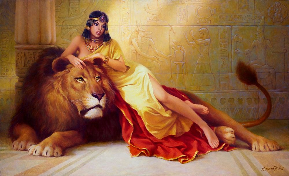 Wall Art Painting id:261075, Name: Princess of the Egypt, Artist: Kovalev, Vladimir