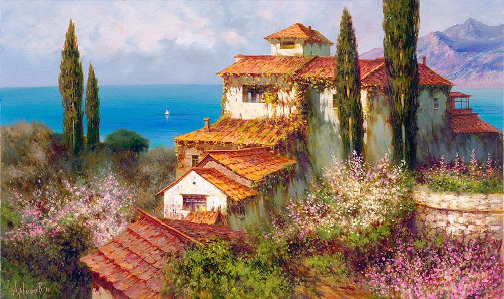 Wall Art Painting id:261094, Name: Southern landscape – 2, Artist: Milyukov, Alexey
