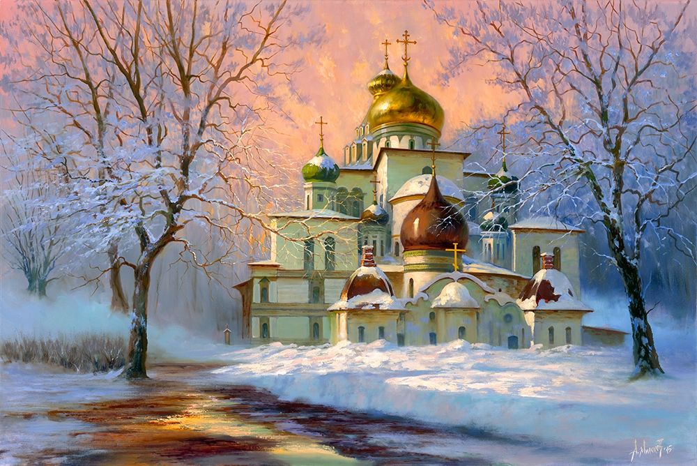Wall Art Painting id:261088, Name: Resurrection Cathedral of the New Jerusalem Monastery, Artist: Milyukov, Alexey